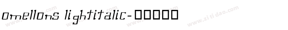 Omellons LightItalic字体转换